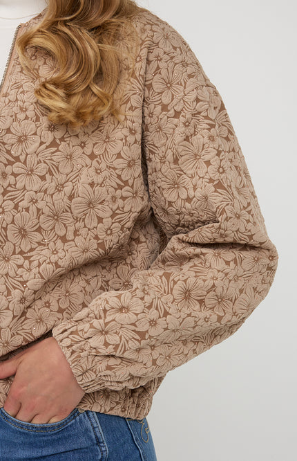 Jacket Bomber Flower 3D Sand F25.19510