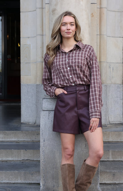 Blouse Macy Check Cherry Rose NKF02260