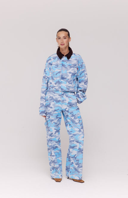 Harper & Yve Jacket Fiona Blue Camo SS6D201 Stretchshop.nl