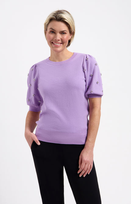 Lady Day Top Jolie Soft Violet L28-601-3184 Stretchshop.nl