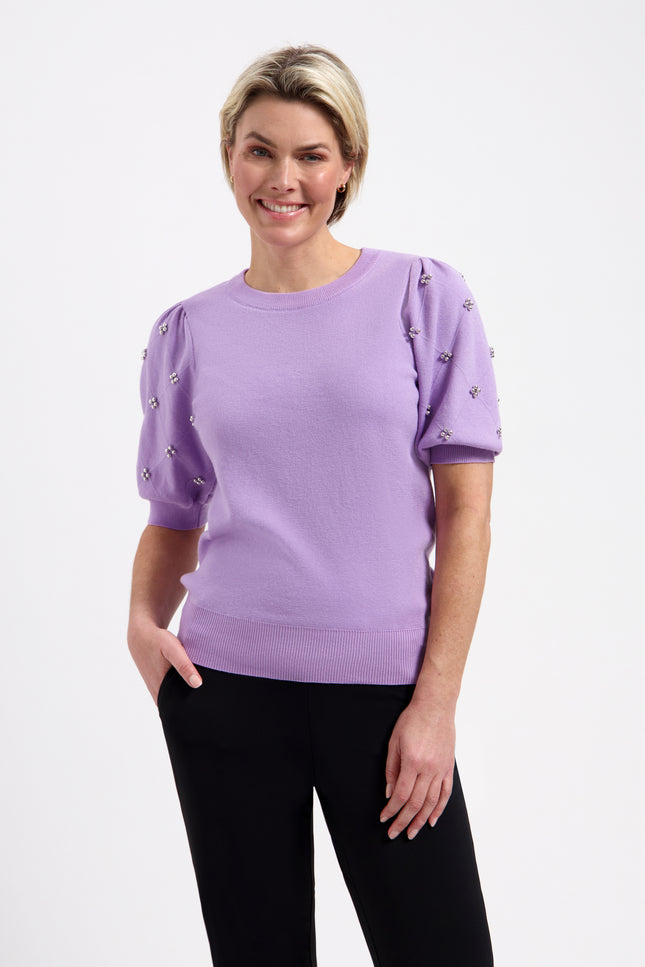 Lady Day Top Jolie Soft Violet L28-601-3184 Stretchshop.nl