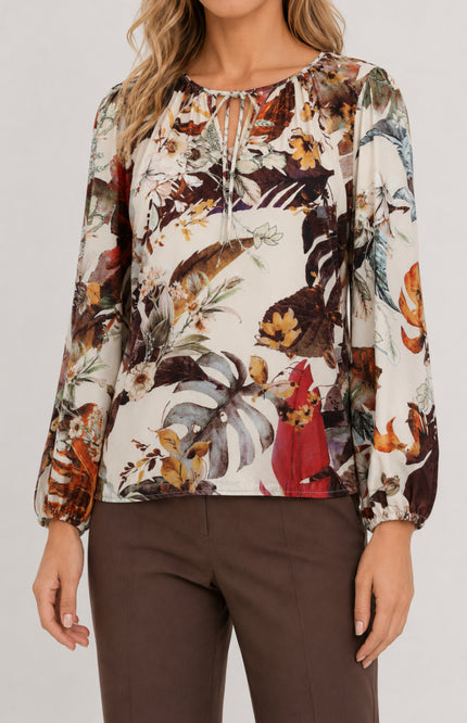 Top Met Botanische Print D206-P171