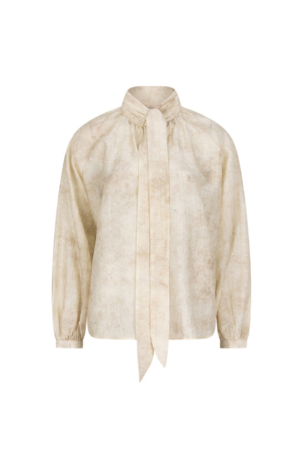 Blouse Raglan Shawl Collar Offwhite F25.14510