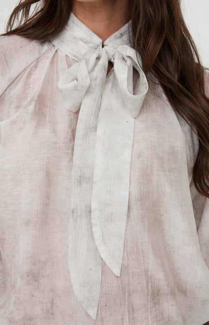 Blouse Raglan Shawl Collar Offwhite F25.14510