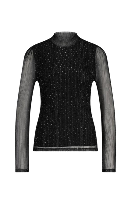 Top Puck Strass Black NKF01001