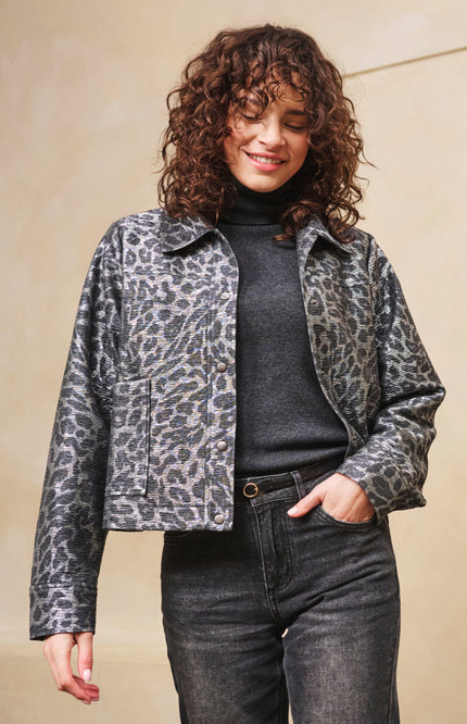 Jacket Leopard Anthracite F25.19513
