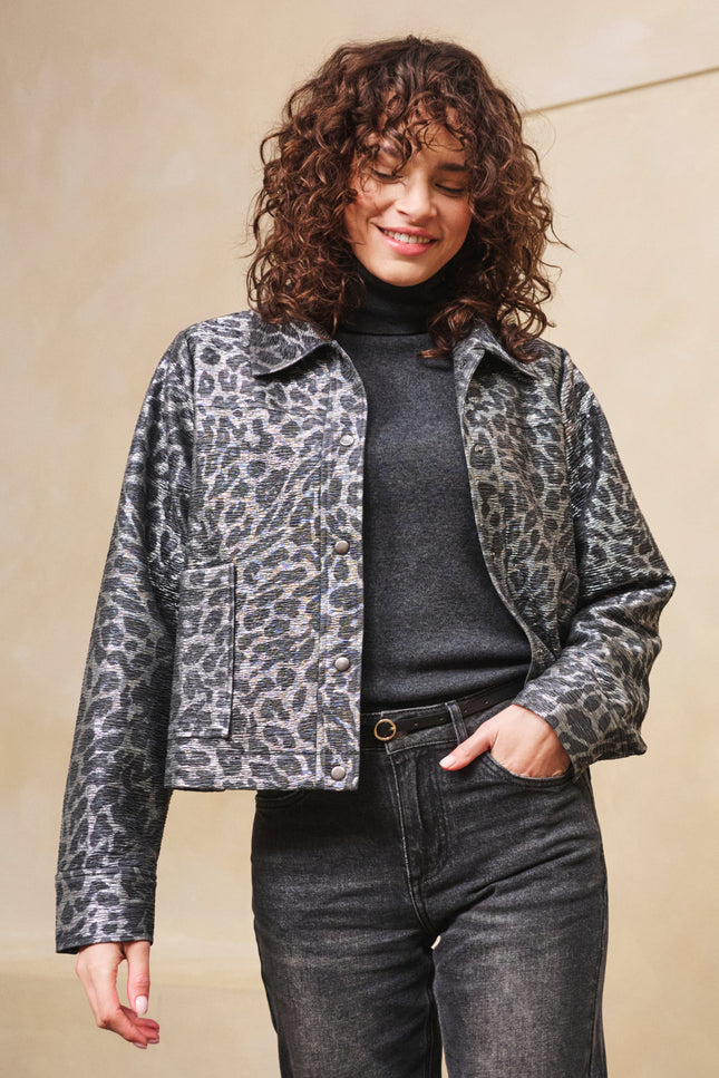 Jacket Leopard Anthracite F25.19513