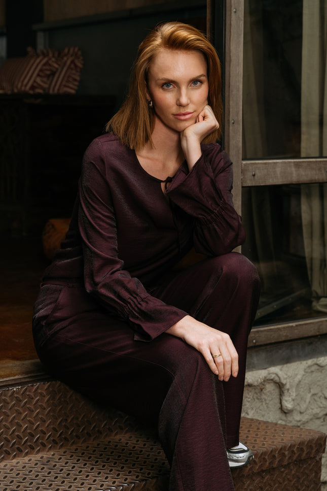 Blouse Melina Aubergine BL406