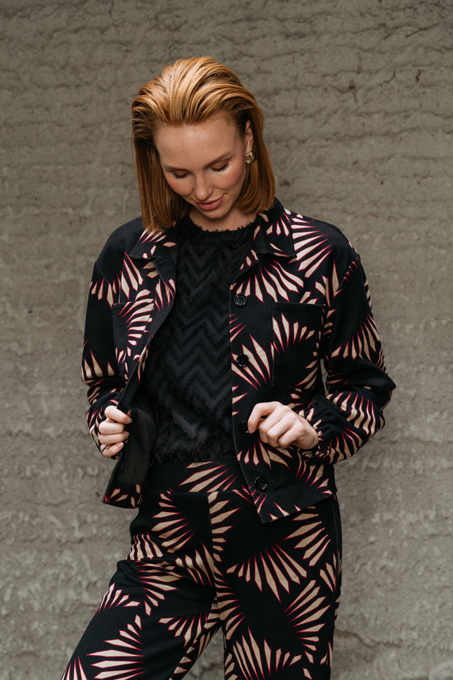 Jacket Ziga Graphic Black Multi JA144