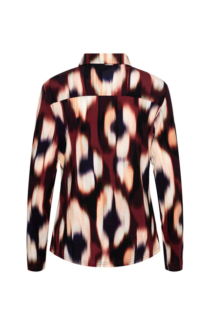 Blouse Vayen Faded Big Wine Red Multi BL402