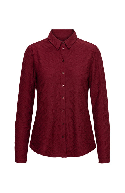 Blouse Lotte Jacquard Wine Red BL403