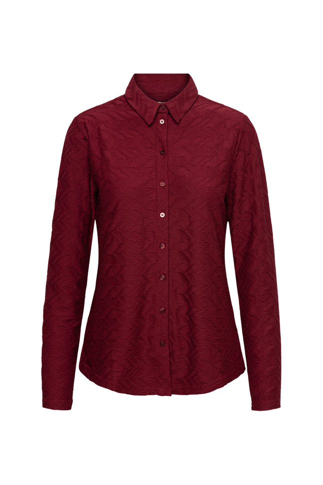 Blouse Lotte Jacquard Wine Red BL403