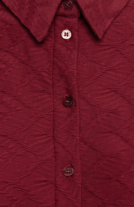 Blouse Lotte Jacquard Wine Red BL403