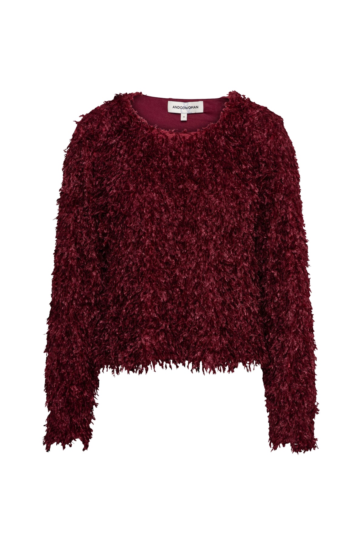 Heather wijnrode trui van &Co woman, zachte en stijlvolle sweater met comfortabele pasvorm en ronde hals.