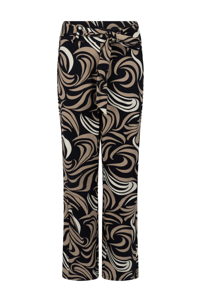 Travel Broek Edith Black Camel 255