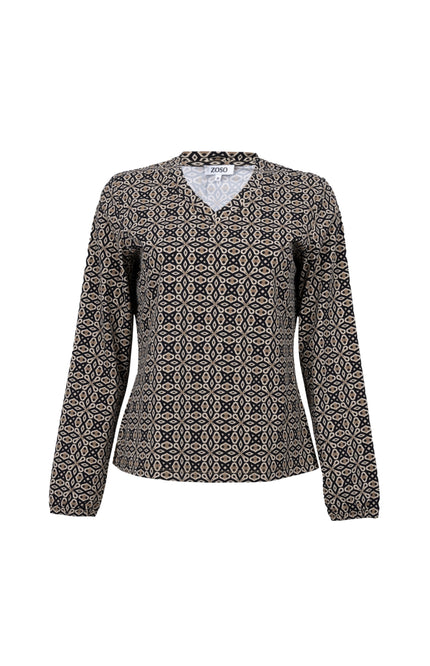 Travel Top Vanessa Black Camel 255