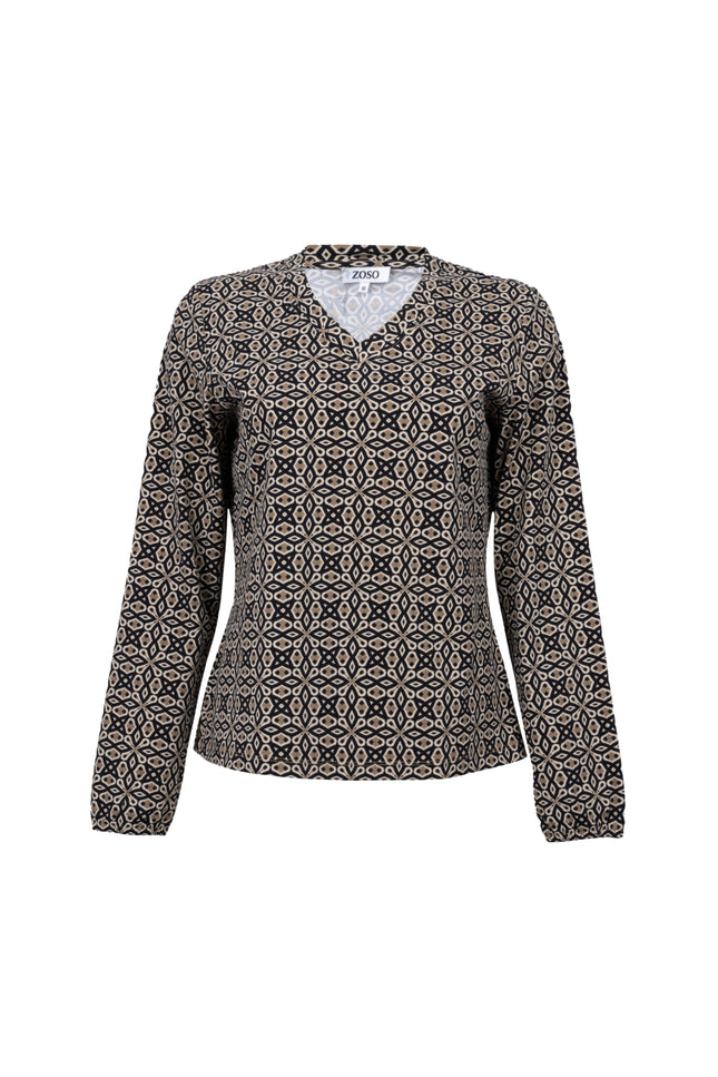 Travel Top Vanessa Black Camel 255