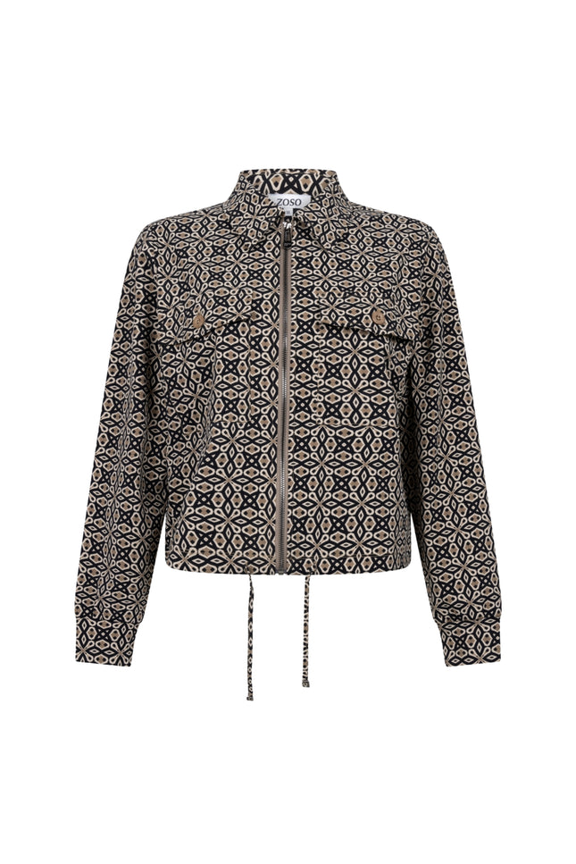 Travel Jacket Ursela Black Camel 255