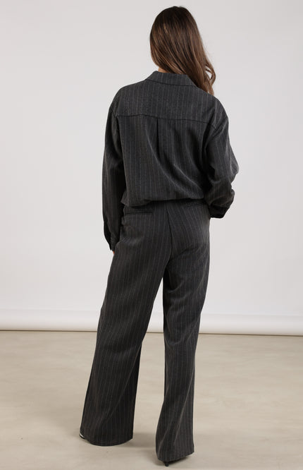 Broek Fenna Stripe Strass Antracite NKF09032