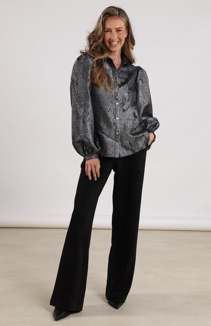 Broek Jill Suedine Black NKS09054