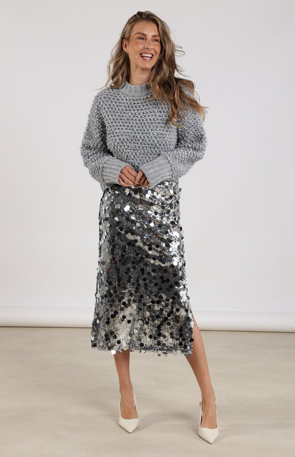 Rok Bella Paillet Silver NKF10002