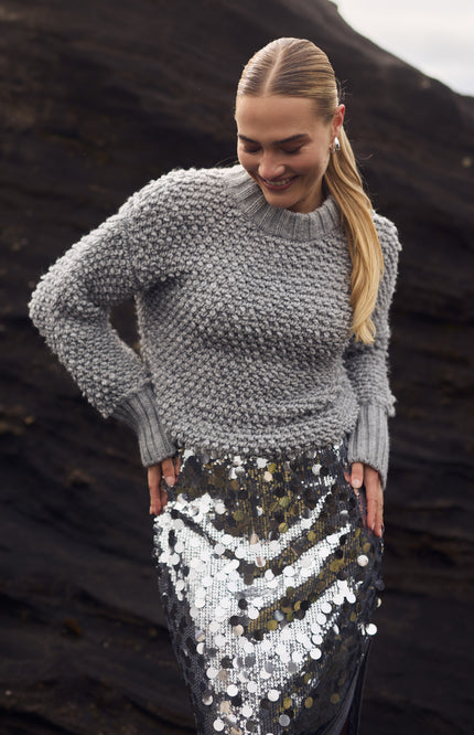 Rok Bella Paillet Silver NKF10002