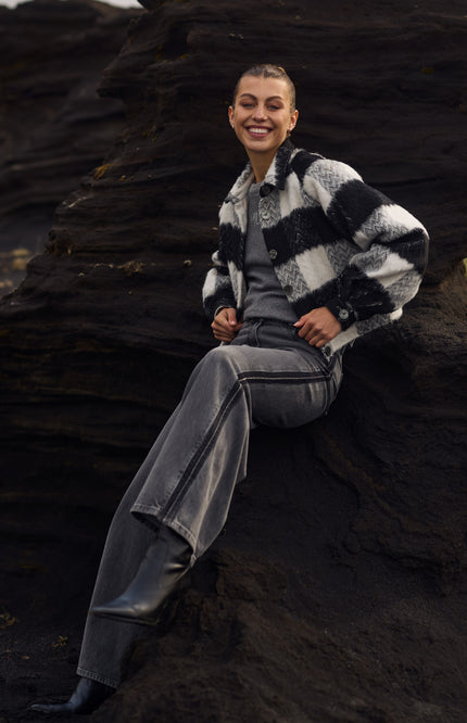 Jacket Milou Offwhite Black NKF13023