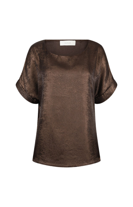 Top Irene Shiny Dark Chocolate NKF01024