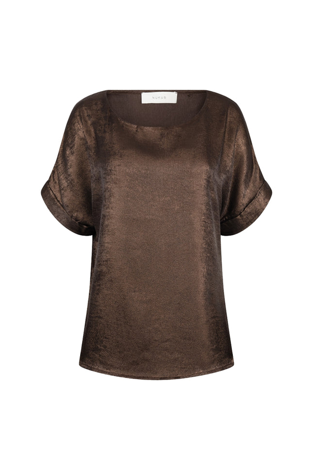 Top Irene Shiny Dark Chocolate NKF01024