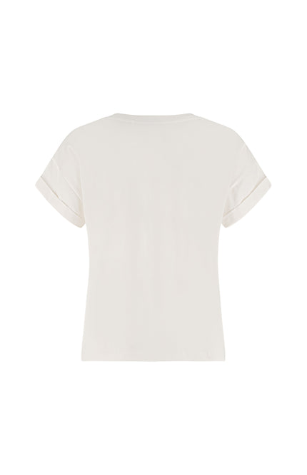 T-shirt Lou Offwhite Navy NKF04005