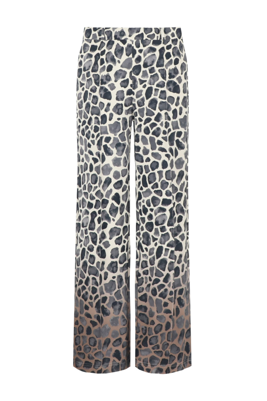 G-maxx Tahlia broek in Wood Ash Grey en Bruin, rechte pasvorm, comfortabele denim stof, modieuze casual uitstraling
