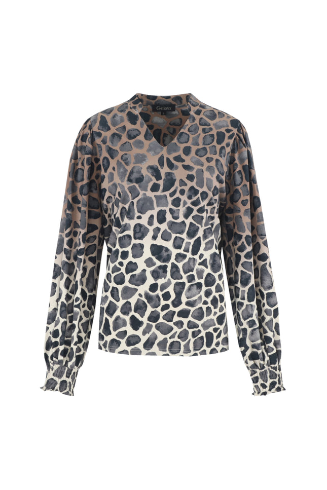 Top Darina Wood Ash Grey Brown