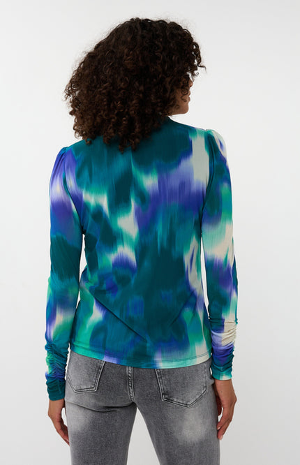 Top Mesh Faded Vibrance Print W25.30704