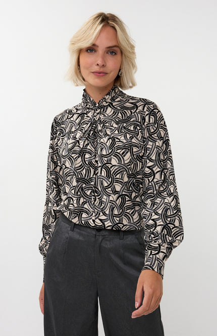 Top Col Pleat Sparkling Nights Print W25.30700