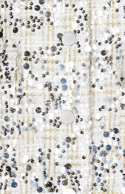 Jacket Bomber Sequins Offwhite W25.19702