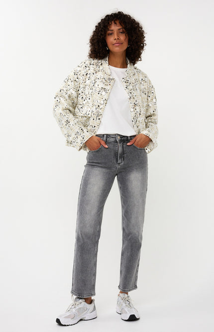 Jacket Bomber Sequins Offwhite W25.19702