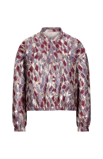 Jacket Bomber Metallic Mosaic Print W25.19700