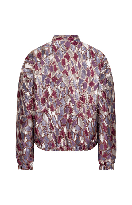 Jacket Bomber Metallic Mosaic Print W25.19700