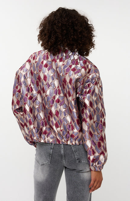 Jacket Bomber Metallic Mosaic Print W25.19700