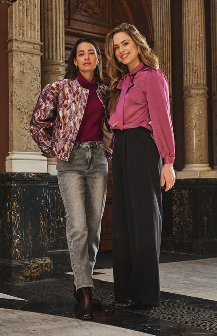 Jacket Bomber Metallic Mosaic Print W25.19700