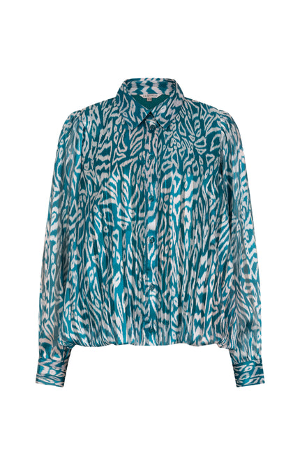 Blouse Puffed Hem Crystal Glow Print W25.15706