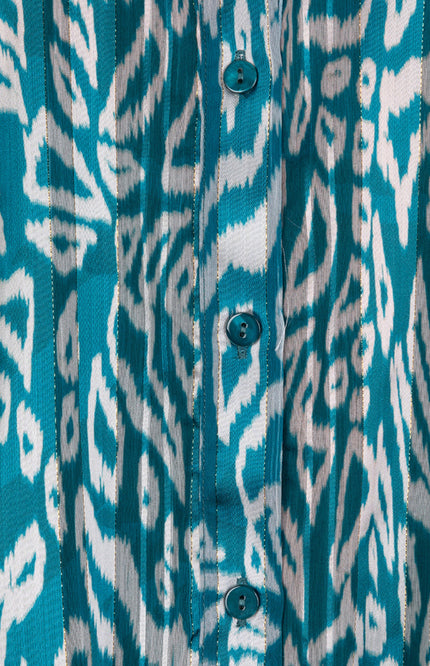 Blouse Puffed Hem Crystal Glow Print W25.15706