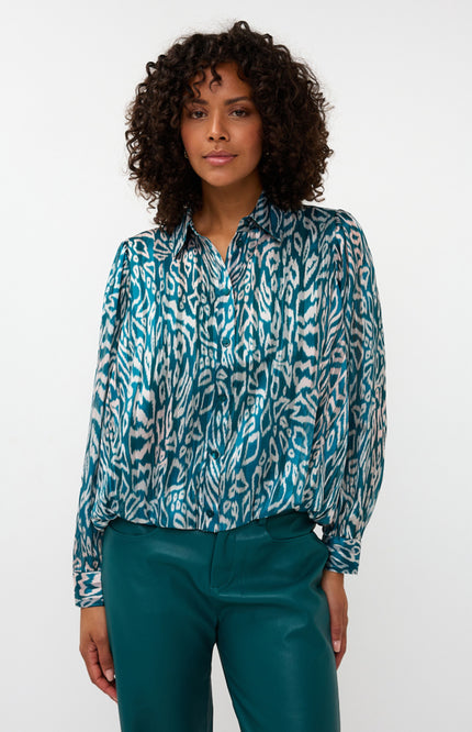 Blouse Puffed Hem Crystal Glow Print W25.15706