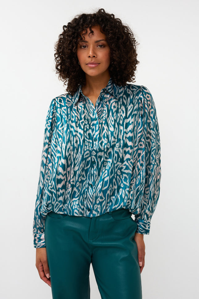 Blouse Puffed Hem Crystal Glow Print W25.15706