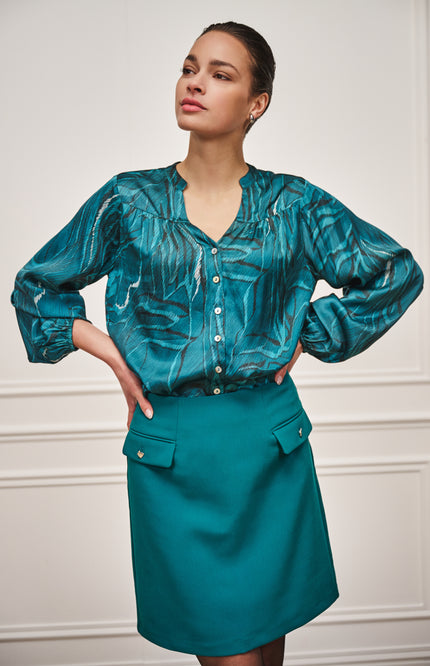 Blouse Crystal Waves Print W25.15700