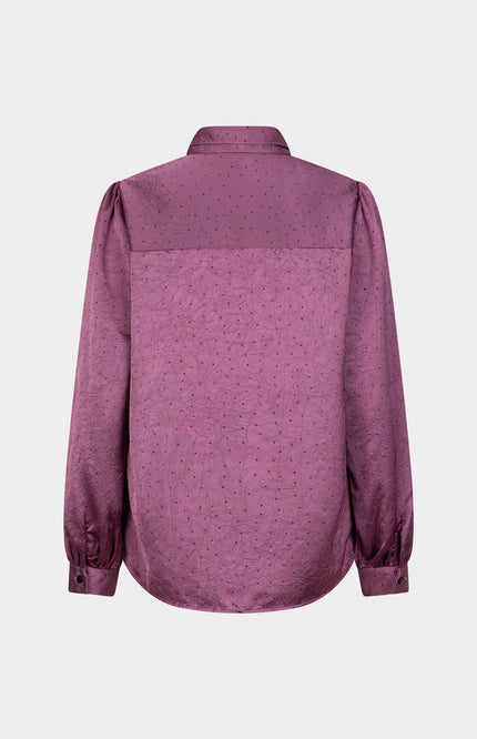 Blouse Bow Rhinestones Maroon W25.14713