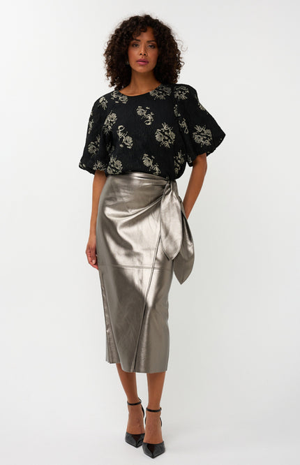 Rok PU Belted Dark Silver W25.11709