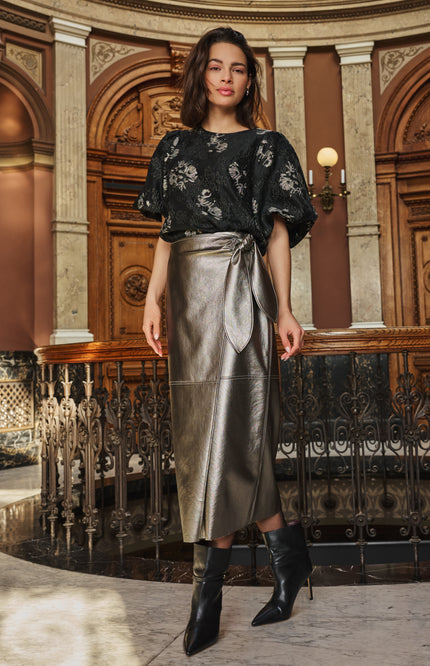 Rok PU Belted Dark Silver W25.11709