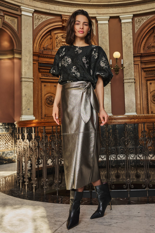 Rok PU Belted Dark Silver W25.11709