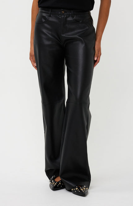 Broek Wide Leg PU Black W25.11708